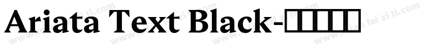 Ariata Text Black字体转换